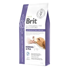 Brit GF Veterinary Diets Dog Gastrointestinal – Low Fat sausas pašaras šunims 2kg. – 12kg.