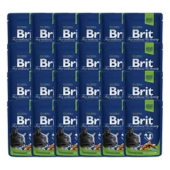 BRIT Premium Adult sterilised su vištiena kastruotoms katėms 24 x 100 g