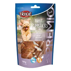 Trixie Premio Rabbit Drumsticks papildomas maistas šunims su triušiena, 8 vnt./100 g