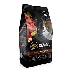 Savory Trockenfutter für sensible Katzen mit Lamm & Pute