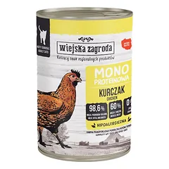 WIEJSKA ZAGRODA Monoproteinai Vištienos drėgnas ėdalas katėms 400 g