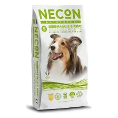 Necon No Gluten Adult Rich in Pork sausas maistas šunims, be gliuteno, 12 kg