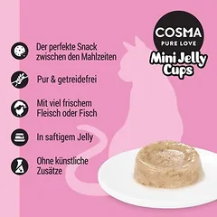 Cosma Mini Jelly Cups skanėstai katėms, ekonominė pakuotė 24 x 25 g — 2 nuotrauka