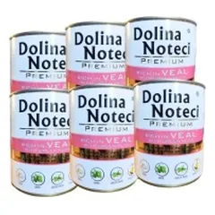 Dolina Noteci Premium konservai šunims su veršiena ir žaliaisiais žirneliais 6x800 g