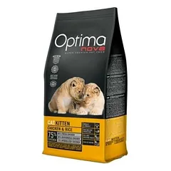 OPTIMA Nova Kitten Chicken & Rice jauniems kačiukams iki 1 metų nuotrauka