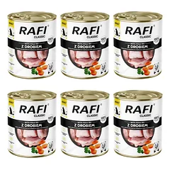 RAFI Classic su paukštiena, 6 x 800 g šlapias šunų maistas