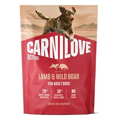 Carnilove Dog Active Adult su ėriena ir šerniena, sausas maistas šunims 1,5 kg