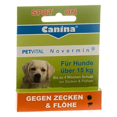 CANINA Petvital Novermin  lašai šunims nuo 15 kg svorio