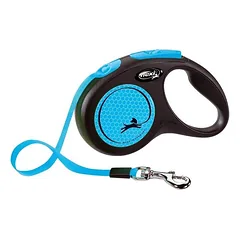 FLEXI pavadėlis New Neon blue S - 5 m iki 15 kg - juosta