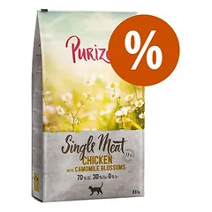 Purizon Single Meat ekonominė pakuotė, sausas maistas katėms 2 x 6,5 kg