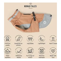 Nomad Tales Bloom paltukas šunims Warm Taupe, Vidutiniams 11–25 kg — 4 nuotrauka