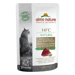 Almo Nature HFC Natural Tunų ir ančiuvių drėgnas maistas suaugusiems katėms, 55 g