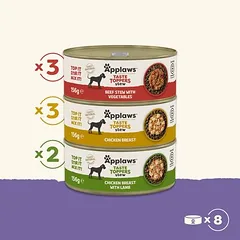 Applaws Taste Toppers bandomasis mišinys 8 x 156 g drėgnas maistas šunims — 2 nuotrauka