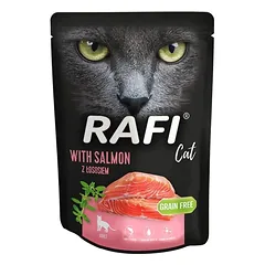 DOLINA NOTECI Rafi Cat drėgnas kačių ėdalas su lašiša 300 g nuotrauka