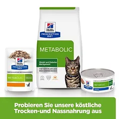 Hill's Prescription Diet Metabolic svorio ir diabeto kontrolė su vištiena, sausas maistas katėms, 5 - 9,9 kg — 4 nuotrauka