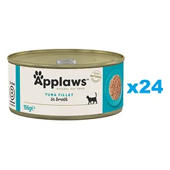 APPLAWS Cat Adult Tuna Fillet in Broth tuno filė sultinyje 24x156 g