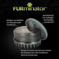 FURminator maudymo šepetys, Ø 7,8 x H 4,8 cm — 2 nuotrauka