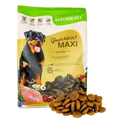Lyra Pet Lecker.Pet® Gino's Adult Maxi su višta, sausas maistas šunims, 4 kg — 2 nuotrauka