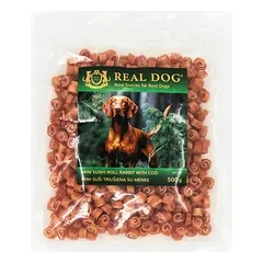 Real Dog Snacks Mini Sushi Rabbit, Cod 500 g