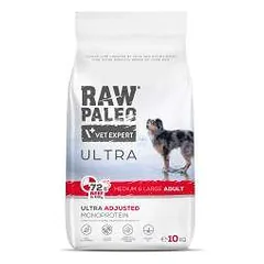 Raw Paleo Vet Expert Ultra Beef Medium&Large Adult begrūdis, sausas maistas šunims, 10 kg