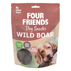 Four Friends Dog Snacks Wild Boar begrūdis skanėstas šunims su šerniena ir spanguolėmis, 200 g