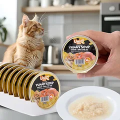 UNIQ PETS Šlapias ėdalas katėms ROYAL CHICKEN vištienos ir krilių sultinys 30 g x 8 vnt  photo