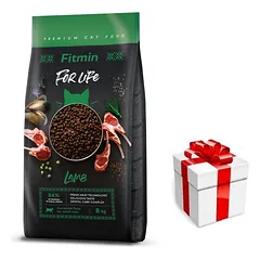 FITMIN Cat For Life Adult Lamb 8kg + STAIGMENA KATEI