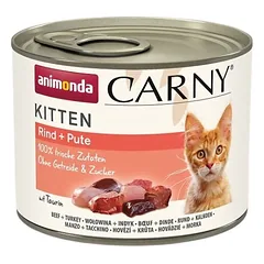 ANIMONDA Carny Kitten Beef&Turkey 200 g jautiena ir kalakutiena kačiukams