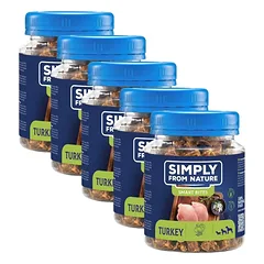 SIMPLY FROM NATURE Smart Bites kalakutienos dresuotojai šunims 5x130 g