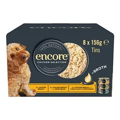 Encore konservų mišrus rinkinys sultinyje, drėgnas maistas šunims 8 x 156 g