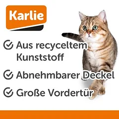 Karlie transportavimo dėžė Eco Tourist, žydros spalvos, L 48 x B 31 x H 31cm — 2 nuotrauka