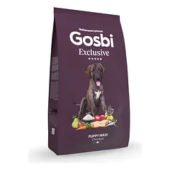 Gosbi sausas maistas jauniems didelių veislių šunims Exclusive Puppy Maxi Chicken, 12 kg