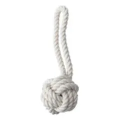 Quapas! Žaislas šunims iš natūralios virvės, kamuolys su kilpa, L, 30 cm — 3 nuotrauka
