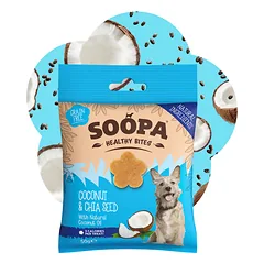 SOOPA Kokosų ir Čija sėklų skanėstai šunims, Coconut & Chia Seed Dog Treats, 50g