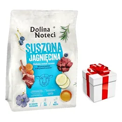 DOLINA NOTECI Premium džiovintas ėrienos ėdalas šunims 3kg + Staigmena ŠUNIUI