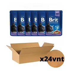 Brit Premium Cod Fish konservai katėms su menke, dėžė x 24vnt