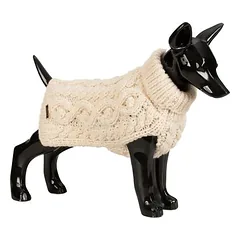 PAIKKA Hunde Strickpullover "Handmade Knit Sweater" weiß
