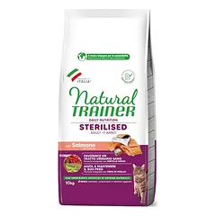 Natural Trainer Sterilised su lašiša, sausas maistas katėms, 3 - 4,9 kg — 3 nuotrauka
