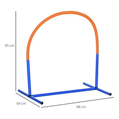 Agility rinkinys šunims pradedantiesiems, 4 lankai, su nešiojimo krepšiu, 88 x 64 x 95 cm, mėlynas ir oranžinis — 3 nuotrauka