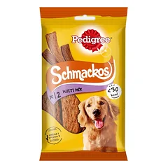 PEDIGREE Schmackos Multi Mix 86 g skanėstai juostelių pavidalu šunims su jautiena