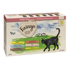 Feringa Classic Meat meniu bandomasis rinkinys, maišeliai 12 x 85 g, drėgnas maistas katėms, 80 - 99 g — 2 nuotrauka