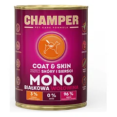 CHAMPER Coat Skin Jautienos monoproteinų ėdalas šunims 400 g