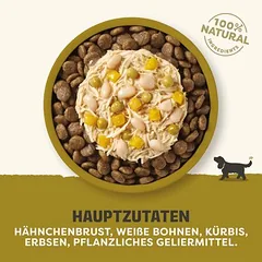 Applaws Taste Toppers padaže, drėgnas maistas šunims, ekonominė pakuotė 24 x 85 g, Huhn, Erbsen, Kürbis & weiße Bohnen — 3 nuotrauka