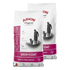 ARION Original Skin & Coat Adult lašiša ir ryžiai didelėms veislėms 2x12kg