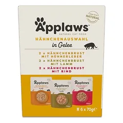 Applaws Cat Pouch in Jelly bandomasis rinkinys, maišeliai drebučiuose 6 x 70 g, drėgnas maistas katėms — 2 nuotrauka