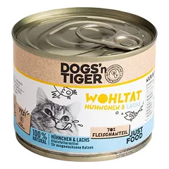 Dogs'n Tiger Adult Cat drėgnas maistas katėms, ekonominė pakuotė 12 x 200 g — 4 nuotrauka