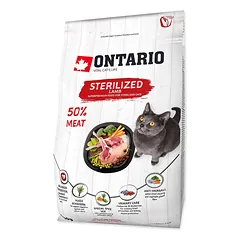 Ontario Cat Sterilised Lamb sausas maistas suaugusioms katėms sterilizuotoms su ėriena, 400 g — 2 nuotrauka