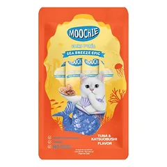 MOOCHIE Fairy Puree Tunas ir Katsuobushi 5×15 g kačių skanėstas 