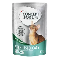 Concept for Life Sterilised Cats mit Kaninchen getreidefrei - in Soße