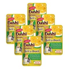 INABA Dashi Delights šilkinis sultinys su vištiena, tunu ir šukutėmis 6x40g